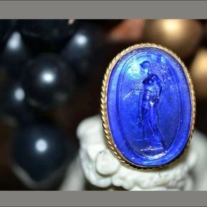 Tagliamonte Cobalt Blue Athena Ring. Sz. 7.5.